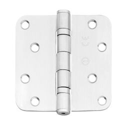 Kogellagerscharnier afgerond 3.5"" RVS CE (EN1935: 2002, 14301209)