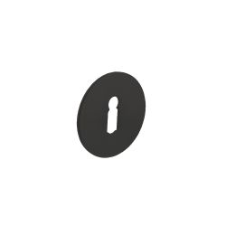 Sleutelplaatje renovatie zelfklevend, rond plat 55x2mm RVS