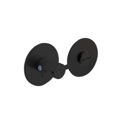 WC sluiting 8mm renovatie zelfklevend, rond plat 55x2mm RVS/mat zwart