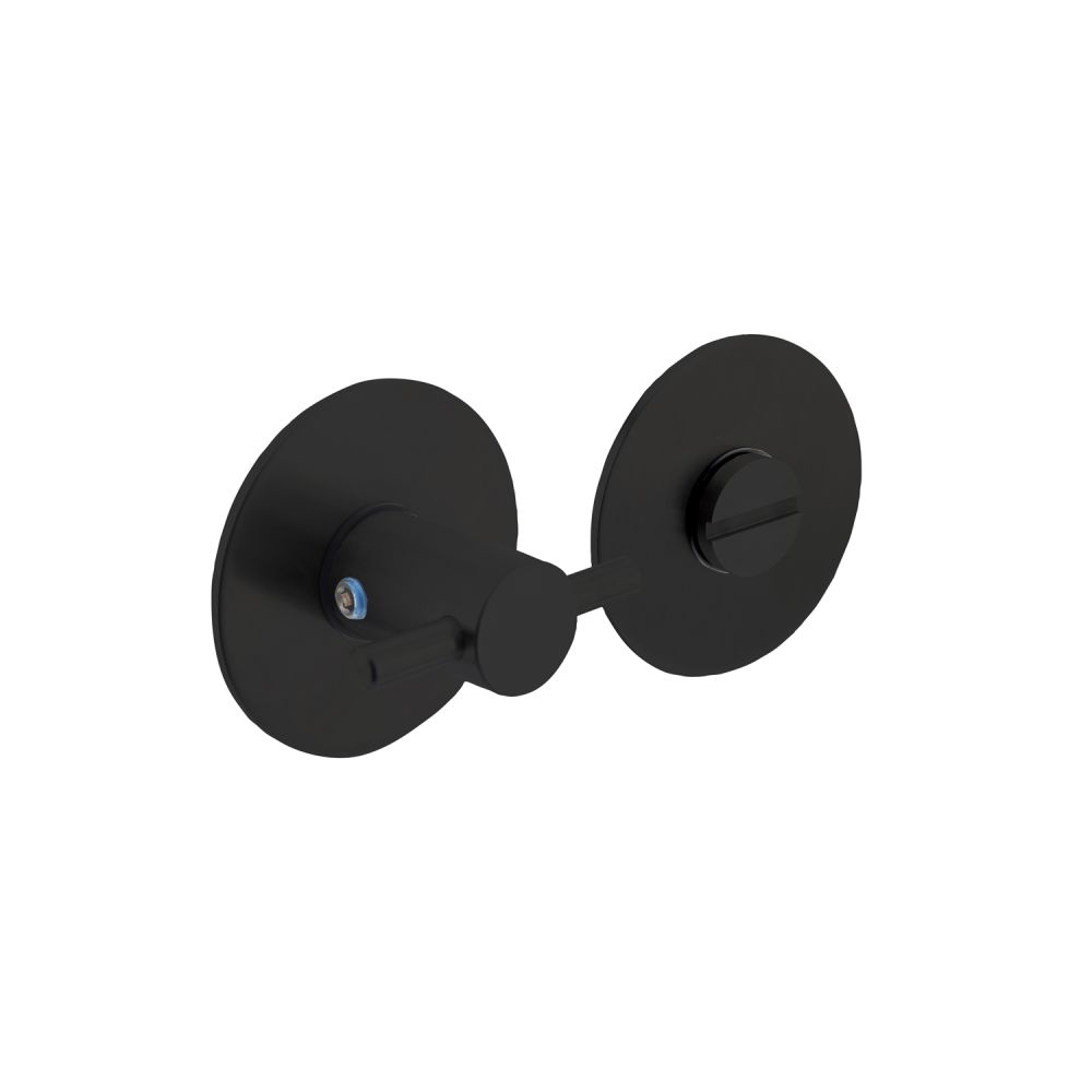 WC sluiting 8mm renovatie zelfklevend, rond plat 55x2mm RVS/mat zwart