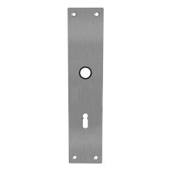 Schild renovatie rechthoekig 250 x 55mm x 2mm sleutelgat 56mm RVS