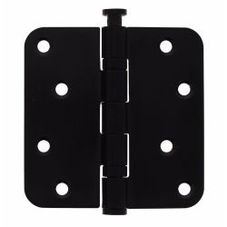 Intersteel zwarte scharnier afgerond 3.5" (89x89x2,5)