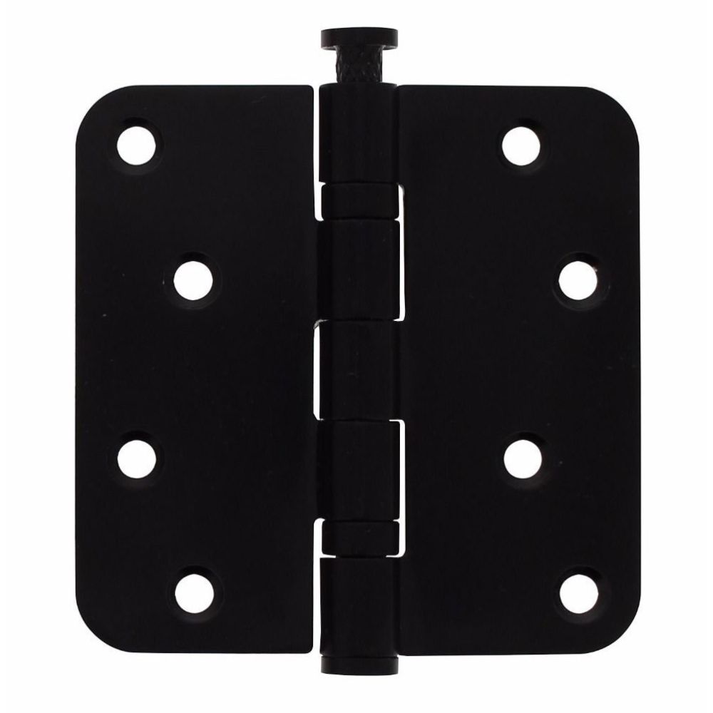 Intersteel zwarte scharnier afgerond 3.5" (89x89x2,5)