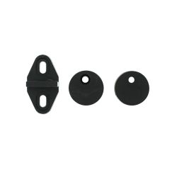 Set geleide- en afstandhouders tbv schuifdeursysteem, incl. bevestiging, zwart