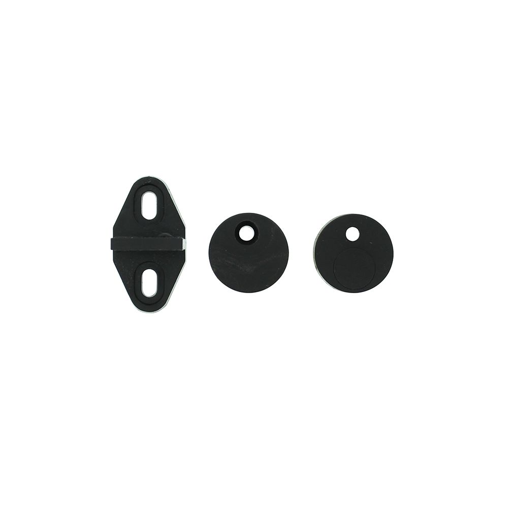 Set geleide- en afstandhouders tbv schuifdeursysteem, incl. bevestiging, zwart