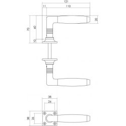 Intersteel Deurkruk Ton Basic op rozet - nikkel glans/zwart