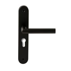 Deurkruk Toledo Zwart op ovaal langschild profielcilinder 55mm