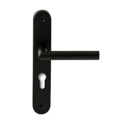 Deurkruk Toledo Zwart op ovaal langschild profielcilinder 72mm