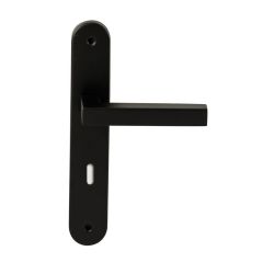 Deurkruk Geneve Zwart op ovaal langschild sleutel 72mm