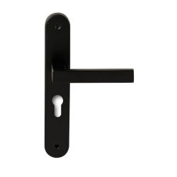 Deurkruk Phoenix Zwart op ovaal langschild profielcilinder 55mm