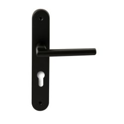 Deurkruk Athene Zwart op ovaal langschild profielcilinder 72mm