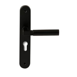 Deurkruk Ottowa Zwart op ovaal langschild profielcilinder 55mm