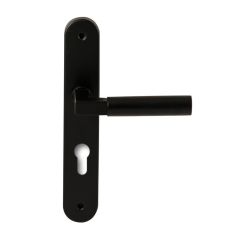 Deurkruk Ottowa Zwart op ovaal langschild profielcilinder 72mm