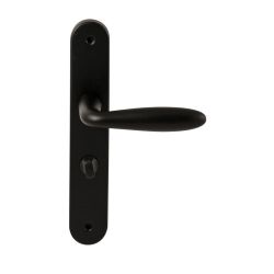 Deurkruk Istanbul Zwart op ovaal langschild WC63mm met 8mm stift