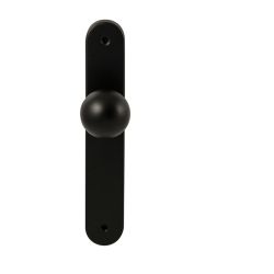 Knopkruk Sfera Zwart op ovaal langschild blind