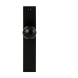 Knopkruk Sfera Zwart op rechthoekig langschild blind