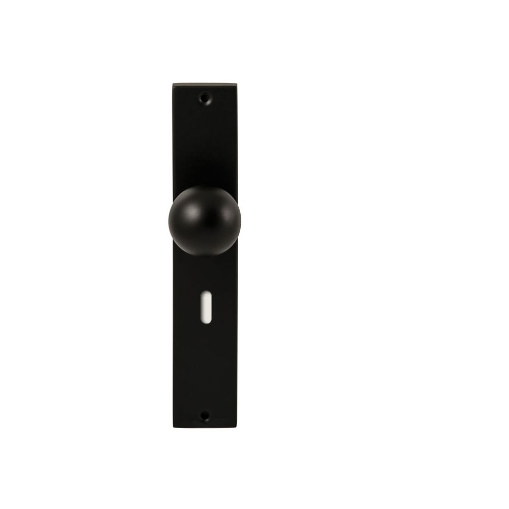 Knopkruk Sfera Zwart op rechthoekig langschild sleutel 72mm