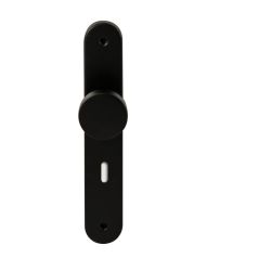 Knopkruk Piano Zwart op ovaal langschild sleutel 72mm