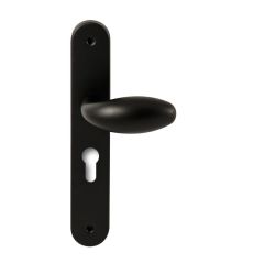 Knopkruk Golf Zwart op ovaal langschild profielcilinder 55mm