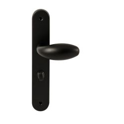 Knopkruk Golf Zwart op ovaal langschild WC63mm met 8mm stift