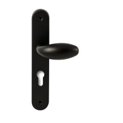 Knopkruk Golf Zwart op ovaal langschild profielcilinder 72mm