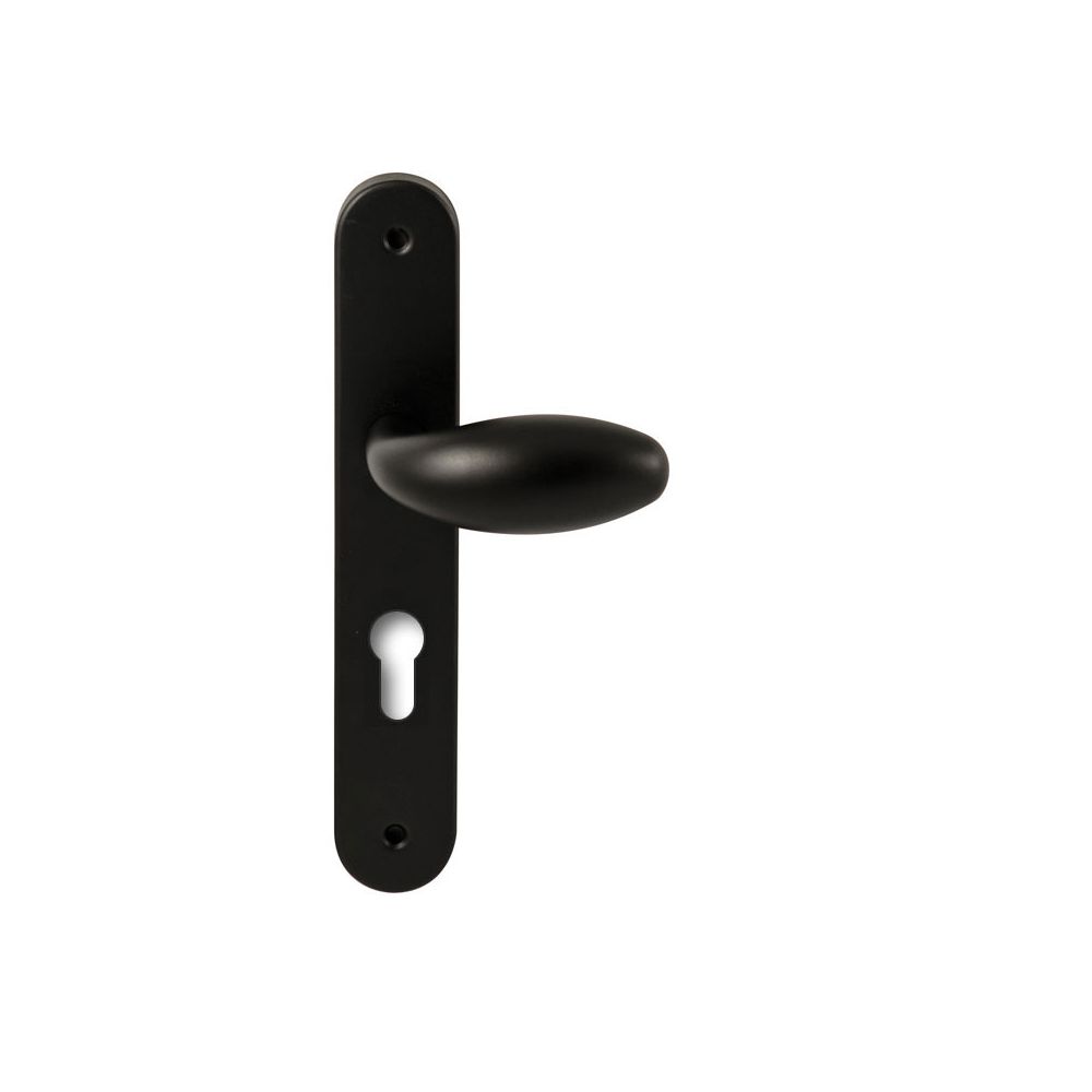Knopkruk Golf Zwart op ovaal langschild profielcilinder 72mm