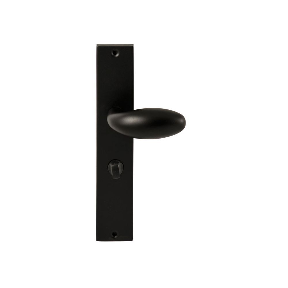Knopkruk Golf Zwart op rechthoekig langschild WC63mm met 8mm stift