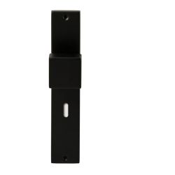 Knopkruk Quadro Zwart op rechthoekig langschild sleutel 72mm