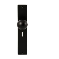Knopkruk Sfera Zwart op rechthoekig langschild sleutel 56mm