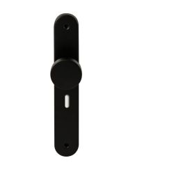 Knopkruk Piano Zwart op ovaal langschild sleutel 56mm