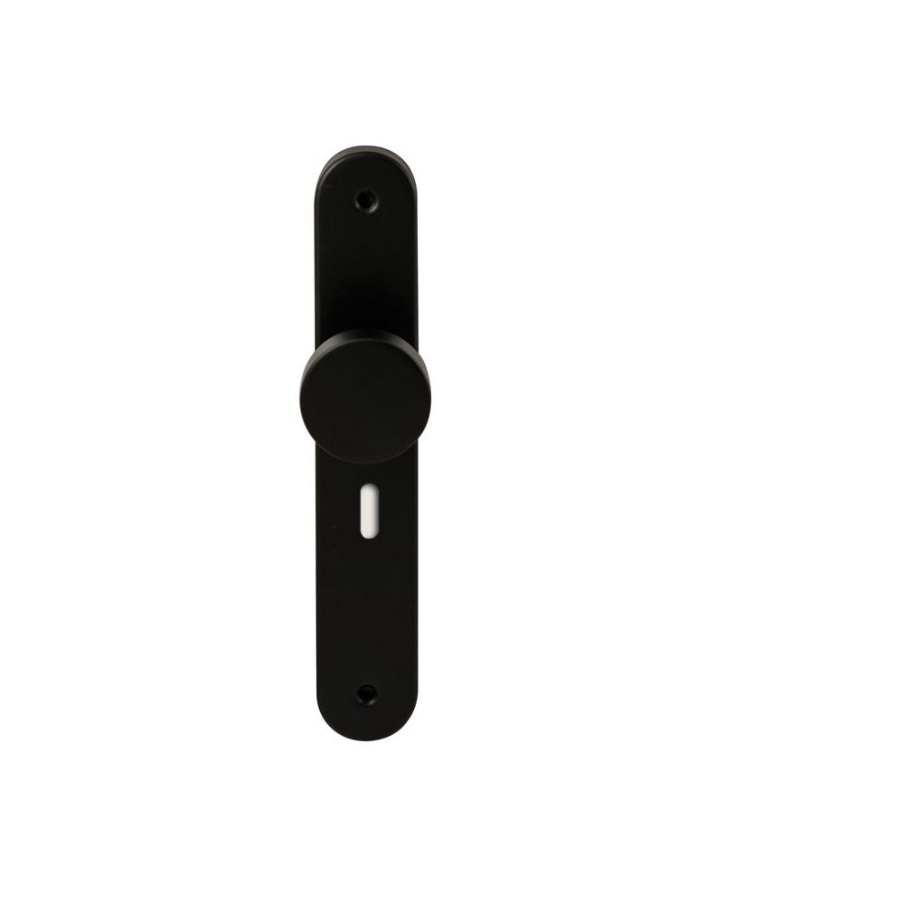 Knopkruk Piano Zwart op ovaal langschild sleutel 56mm