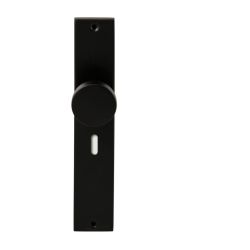 Knopkruk Piano Zwart op rechthoekig langschild sleutel 56mm