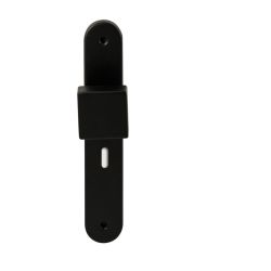 Knopkruk Quadro Zwart op ovaal langschild sleutel 56mm
