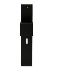 Knopkruk Quadro Zwart op rechthoekig langschild sleutel 56mm