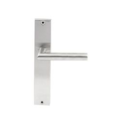 Deurkruk Toledo RVS op rechthoekig langschild blind