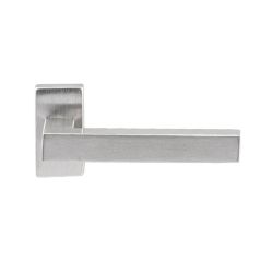 Deurkruk Geneve RVS op rechthoekig rozet