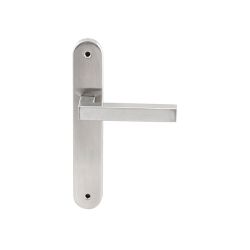 Deurkruk Geneve RVS op ovaal langschild blind