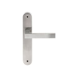 Deurkruk Phoenix RVS op ovaal langschild blind