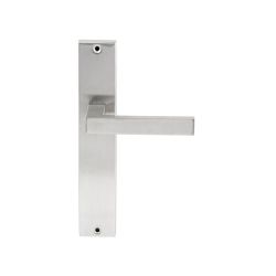 Deurkruk Phoenix RVS op rechthoekig langschild blind