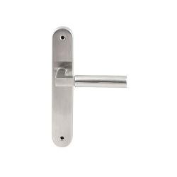 Deurkruk Ottowa RVS op ovaal langschild blind