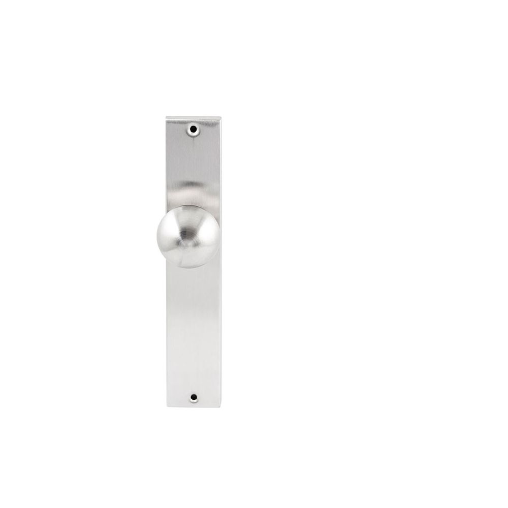 Knopkruk Sfera RVS op rechthoekig langschild blind