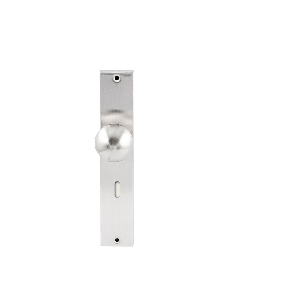 Knopkruk Sfera RVS op rechthoekig langschild sleutel 72mm