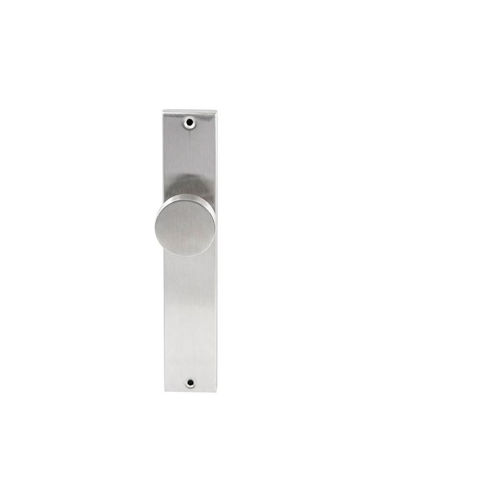 Knopkruk Piano RVS op rechthoekig langschild blind