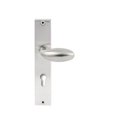 Knopkruk Golf RVS op rechthoekig langschild profielcilinder 72mm