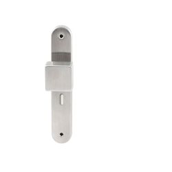 Knopkruk Quadro RVS op ovaal langschild sleutel 56mm