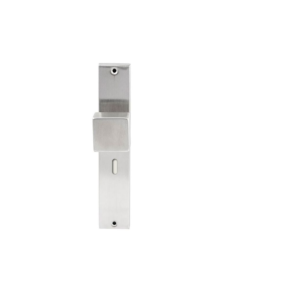 Knopkruk Quadro RVS op rechthoekig langschild sleutel 56mm