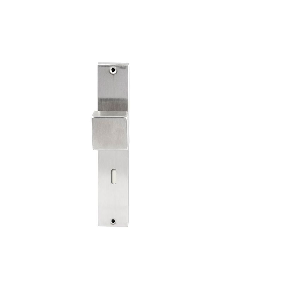 Knopkruk Quadro RVS op rechthoekig langschild sleutel 72mm