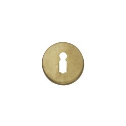 Rozet sleutelgat verdekt 49x7mm messing getrommeld