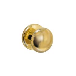 Voordeurknop paddestoel ø57/66mm messing ongelakt