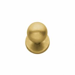 Voordeurknop bolrond messing getrommeld